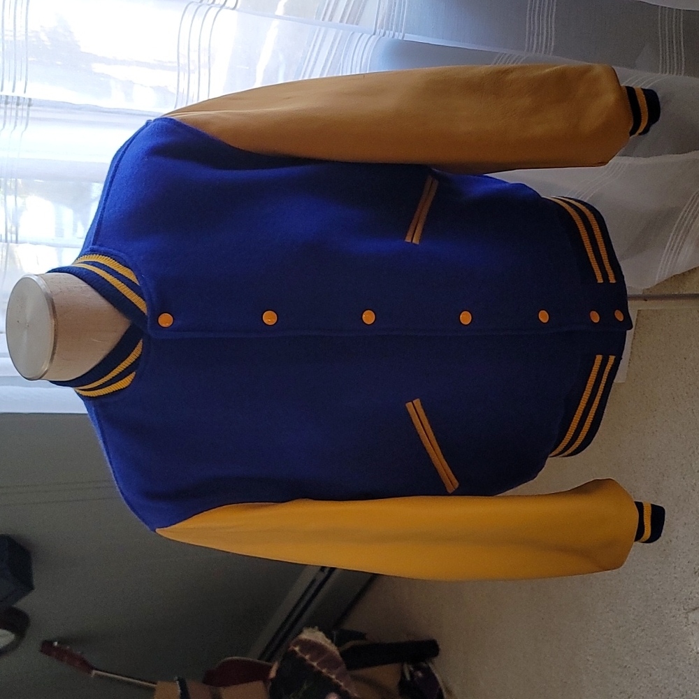 Vintage leather/wool letterman jacket